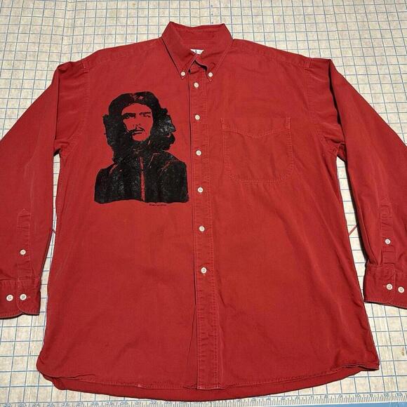 Halogen Other - Che Guevara Button-Up Mens Large 100% Cotton Tribal Cowboy Vintage 90s